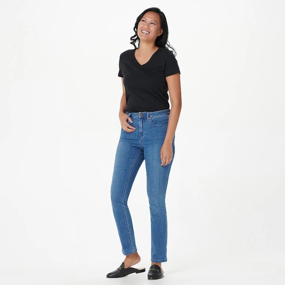 Belle by Kim Gravel Denim - Women's Primabelle Straight Lerg Jeans - Rinse Wash